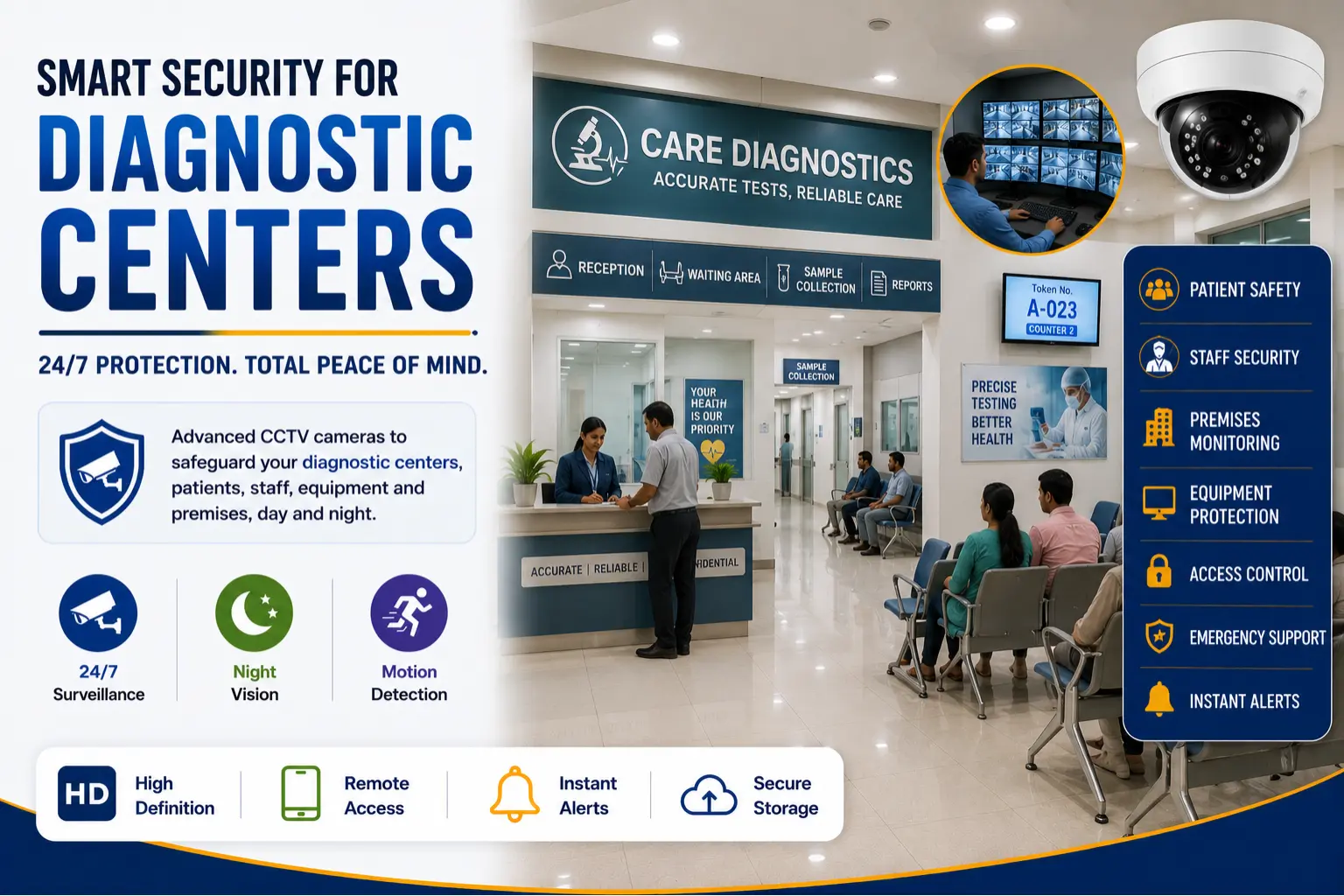 Diagnostic centres CCTV Installation Hyderabad