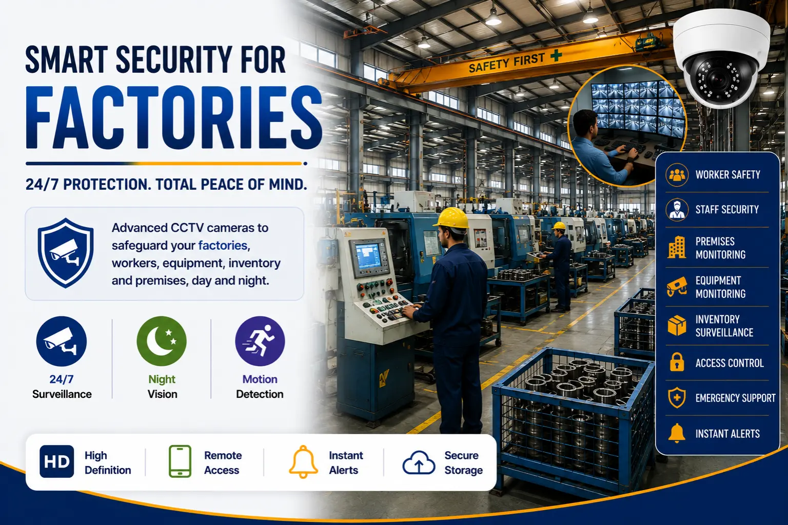 Factory CCTV Installation Hyderabad