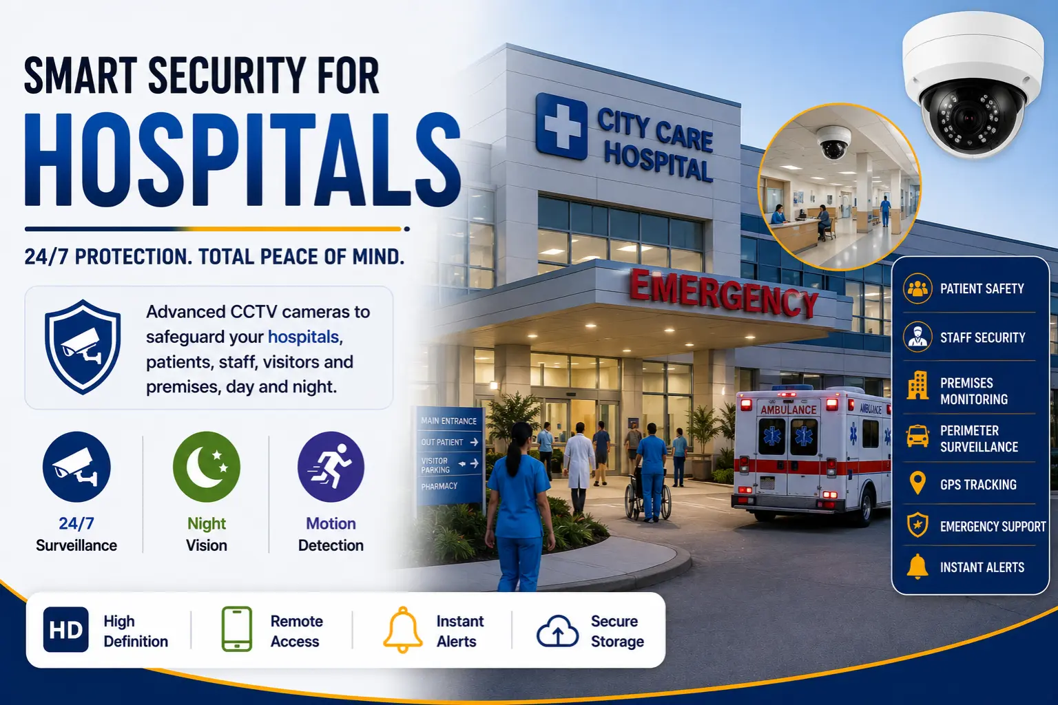 Hospital CCTV Installation Hyderabad