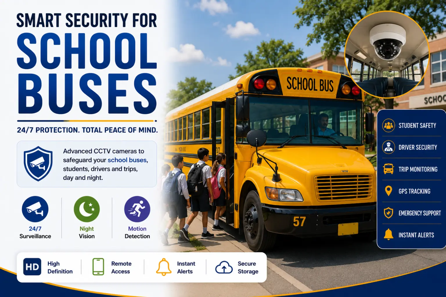 School Bus CCTV Hyderabad