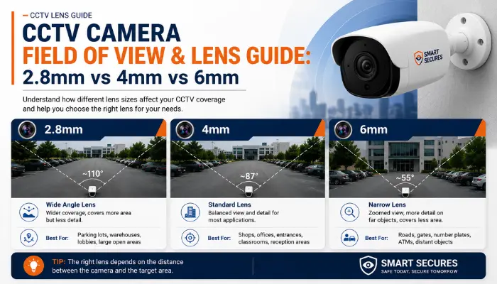 CCTV Camera Field of View & Lens Guide: 2.8mm vs 4mm vs 6mm