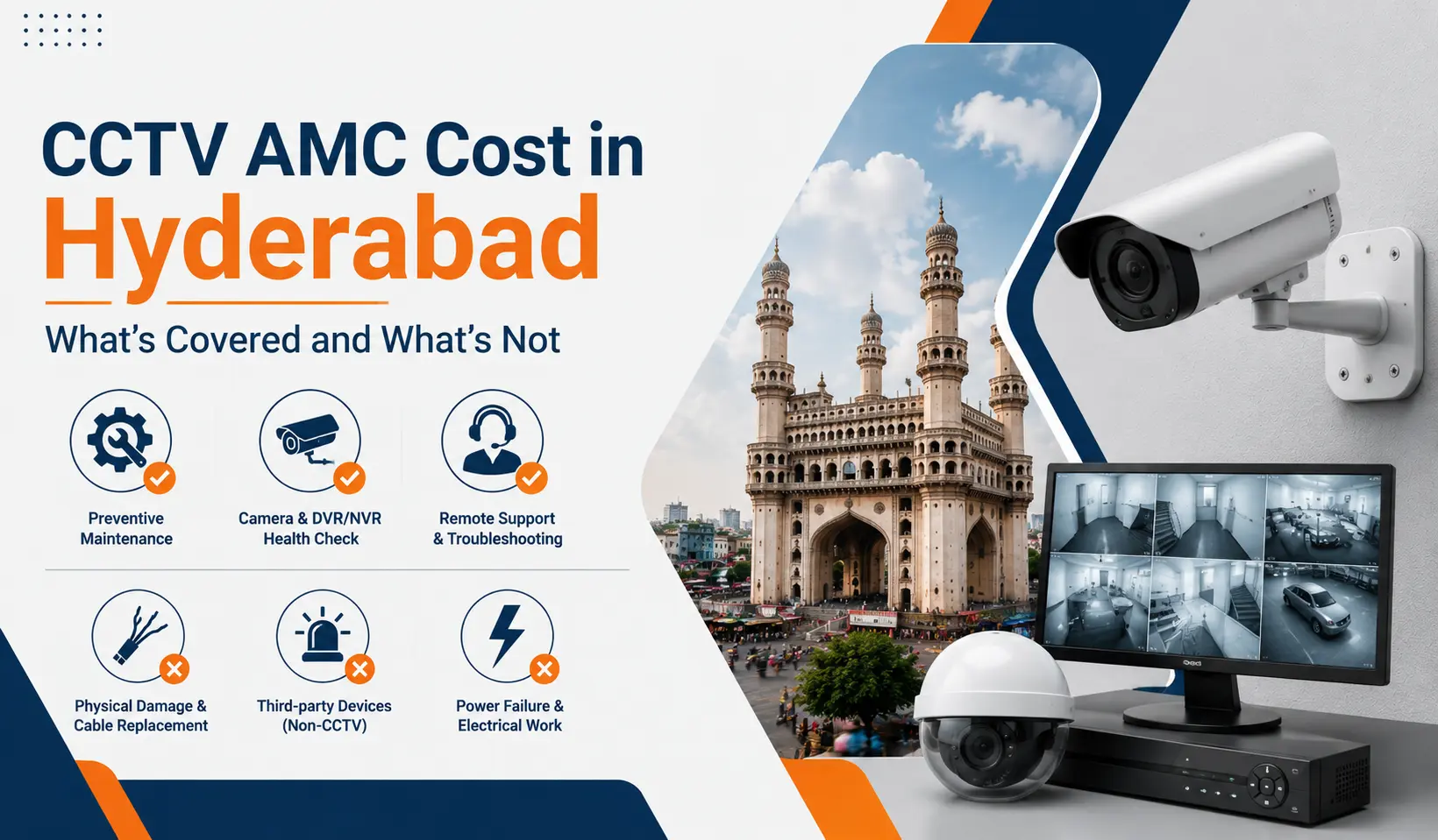 CCTV AMC Cost in Hyderabad — What's Covered and What's Not
