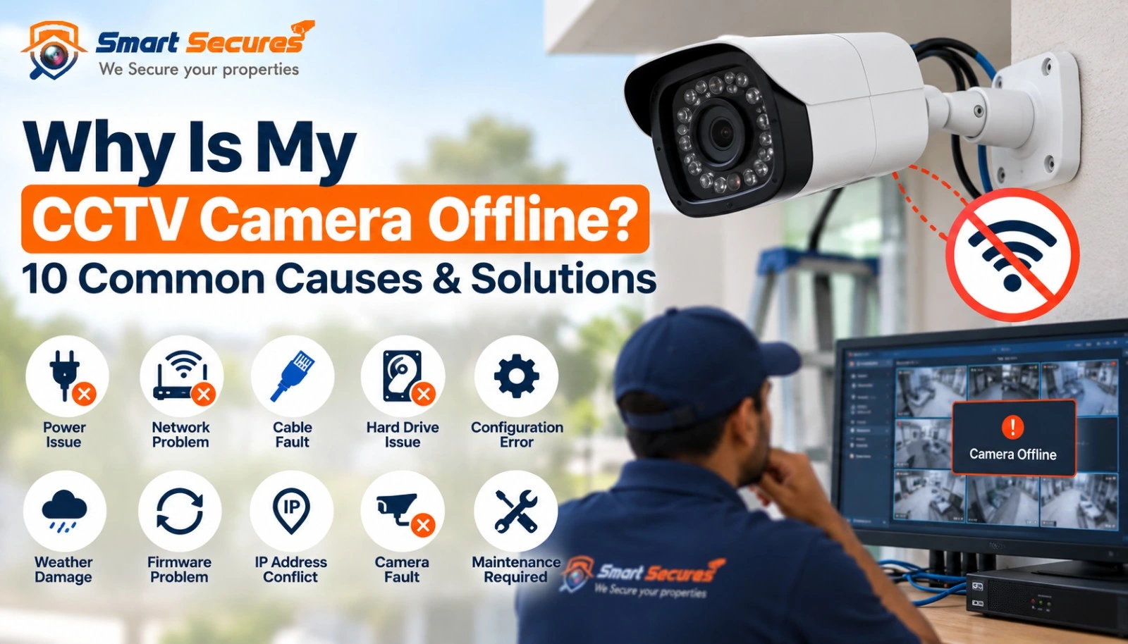 CCTV Camera Offline? 10 Common Causes and How to Fix Them Character Count