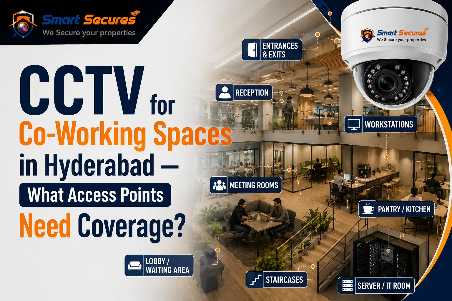 CCTV for Co-Working Spaces in Hyderabad — What Access Points Need Coverage?