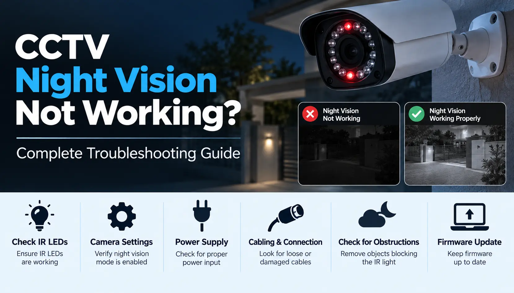 CCTV Night Vision Not Working? Complete Troubleshooting Guide