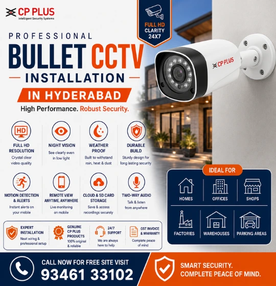 Bullet Camera Hyderabad — Smart Secures
