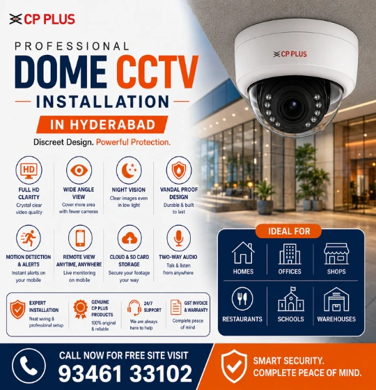Dome Camera Hyderabad — Smart Secures