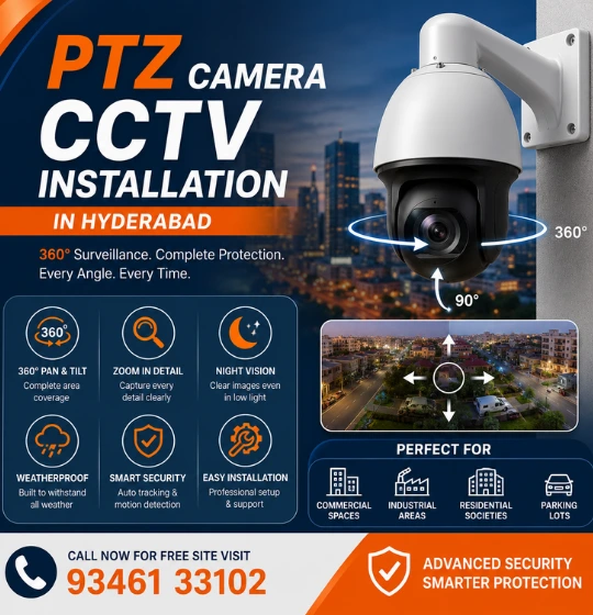 PTZ CCTV Camera Hyderabad — Smart Secures