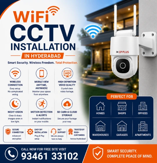WiFi CCTV Camera Hyderabad — Smart Secures